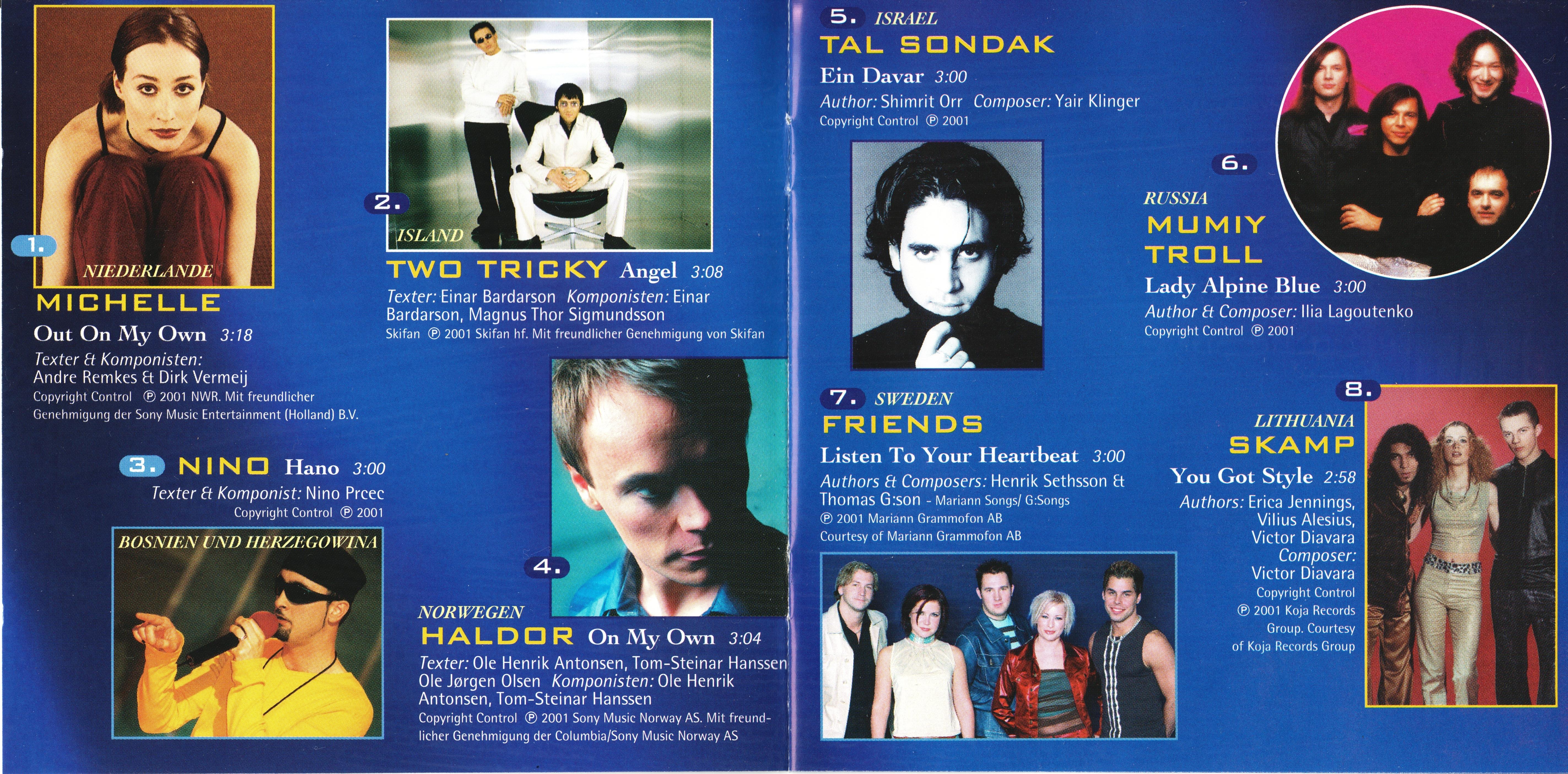 Eurovision Song Contest 2001; Copenhagen : Booklet 2